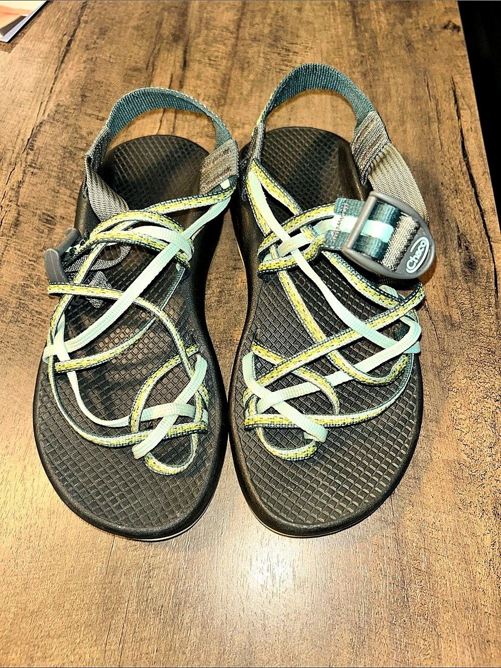 Chaco Z/Cloud X2 Sandals Strappy Sandals in Black & Green